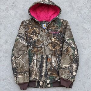 Carhartt Womens Realtree Camo Pink Quilted Active Jacket Large 101216 977